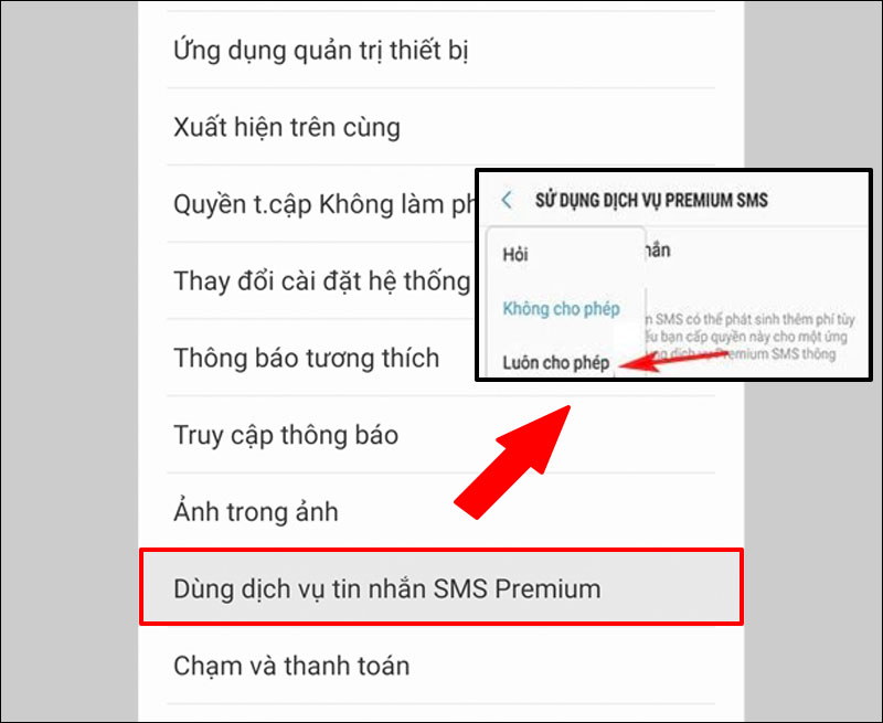 Kích hoạt dịch vụ tin nhắn SMS Premium